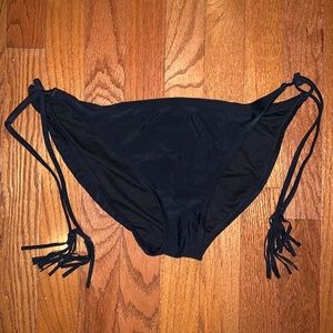 black bikini fringe bottoms